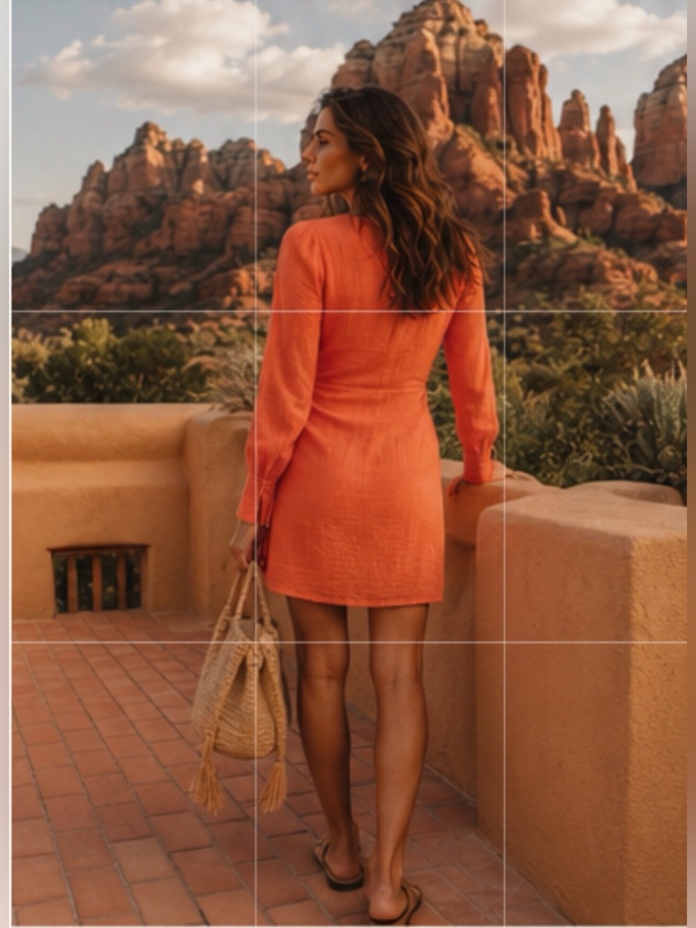 Magali Pascal Myrtle Wrap Mini Dress Neon Coral Gauze Resort Chic Size Small New - Picture 3 of 16